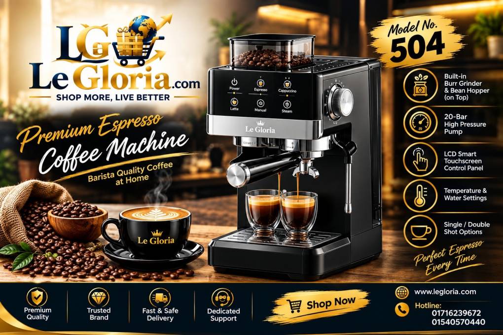 20-Bar Semi-Automatic Espresso Coffee Machine